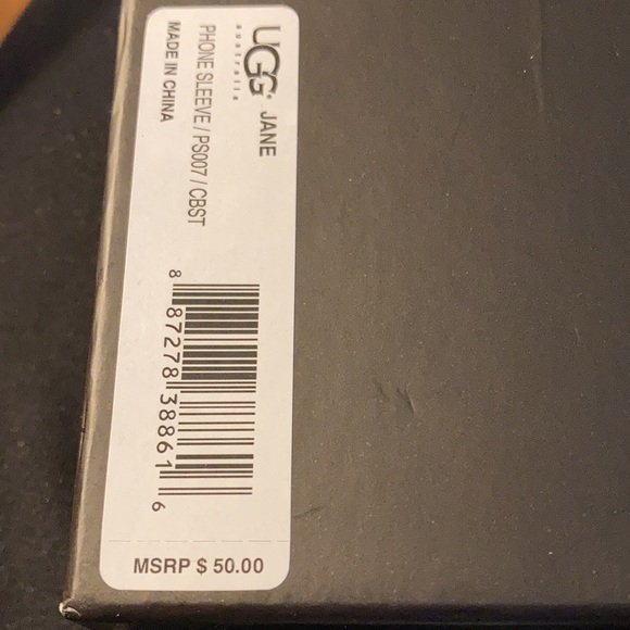 NEW UGG Vintage Gray Suede/Lamb Credit Card Holder - Picture 4 of 6